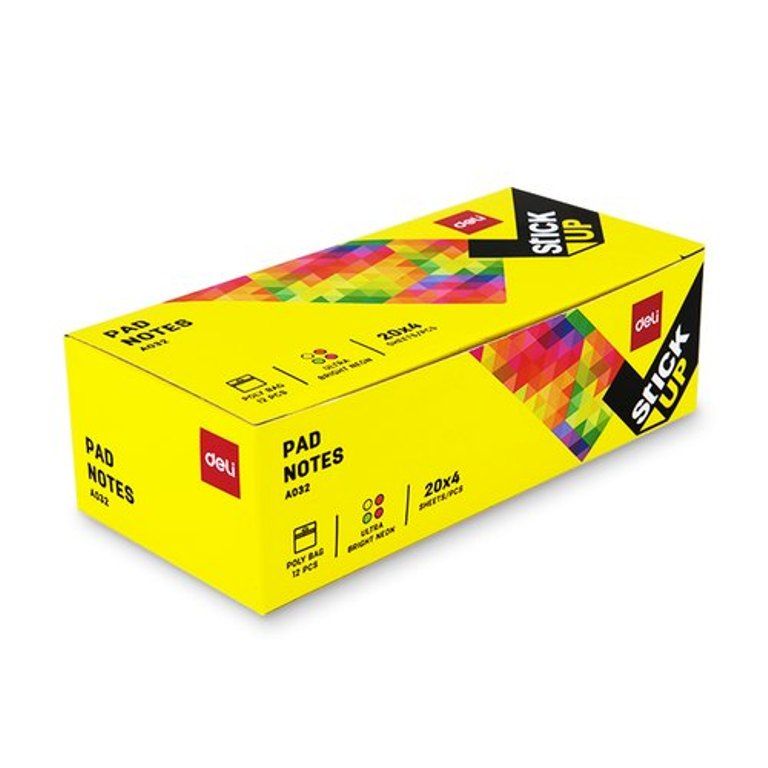 Sticky Notes 76x76mm Assorted - Pack of 12