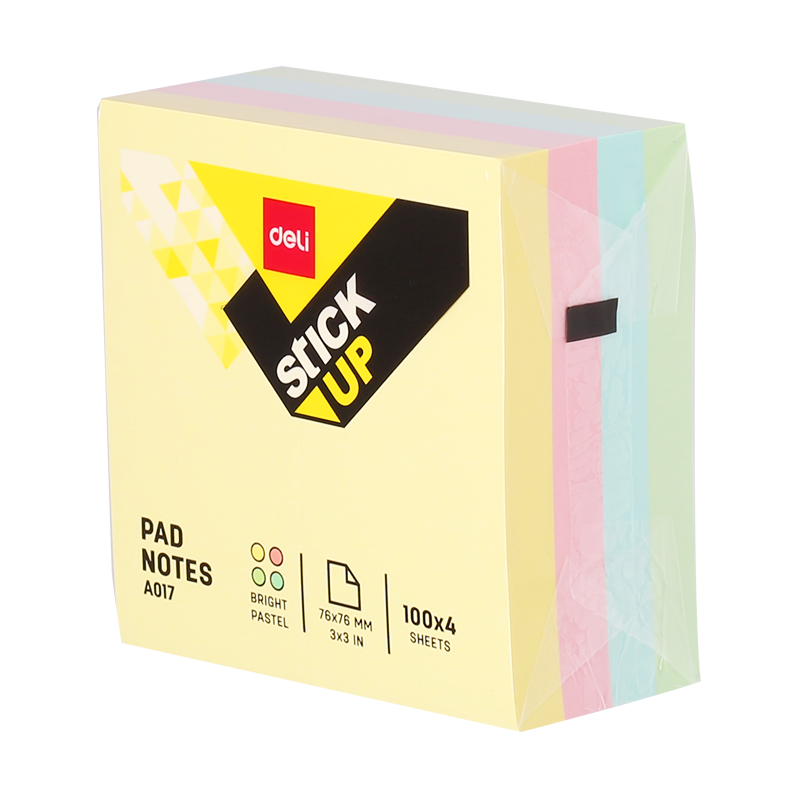 Sticky Notes 76x76mm Assorted - Pack of 12