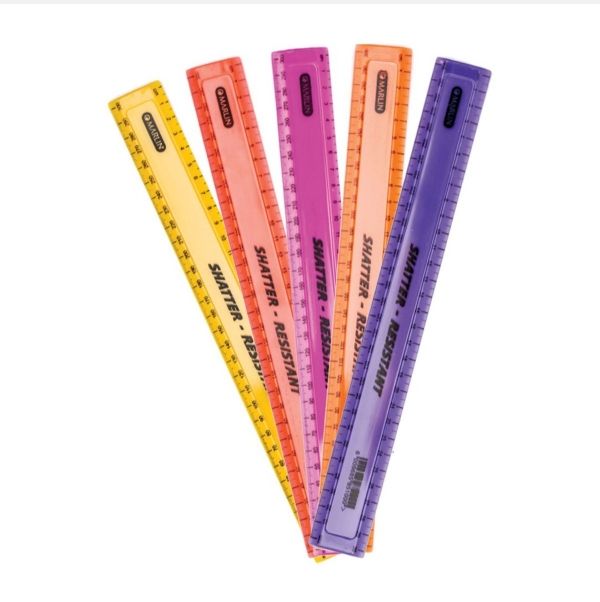 Marlin - 10 Rulers 30cm - Assorted Colours