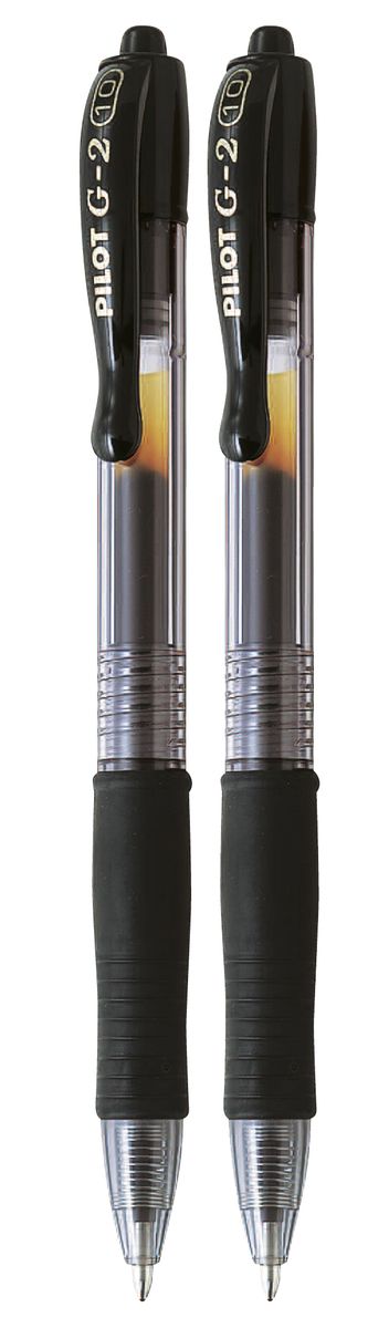 Pilot G-2 10 Gel Broad Nib Retractable Pen Pack of 2 - Black