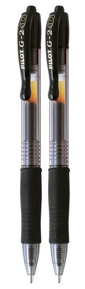 Pilot G-2 10 Gel Broad Nib Retractable Pen Pack of 2 - Black