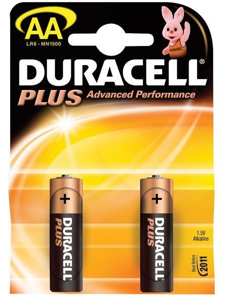 Duracell Plus AA (MN1500B2) 938090 Battery - Pack of 2
